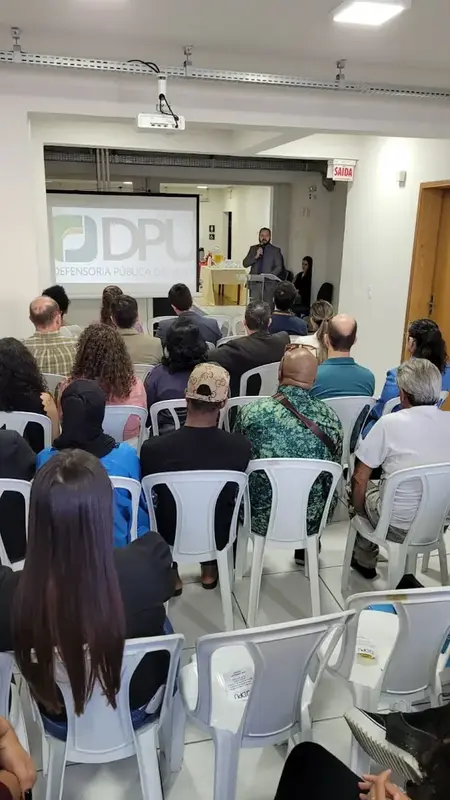 Evento institucional com plateia